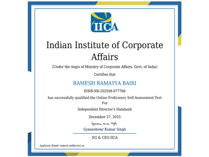 Independent Director - IICA